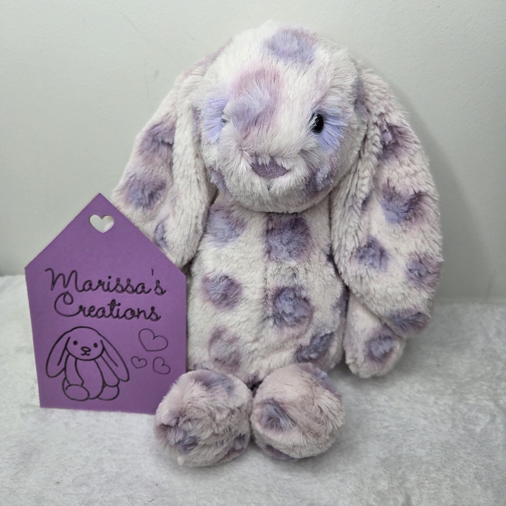 SOLD - BNWT Customized Jellycat Medium Bashful Bunny "Mystic Pard"